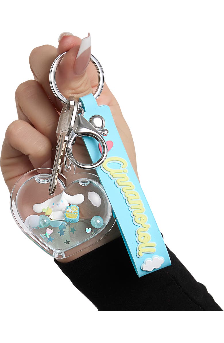 Hello Kitty Cinnamoroll Heart Liquid Keychain, Alternate, color, Light Blue