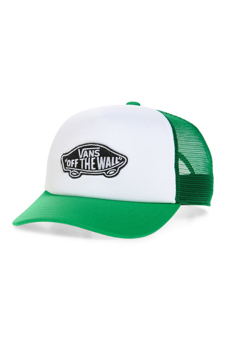 Kids' Logo Patch Snapback Trucker Hat, Main, color, VIVID VERDANT