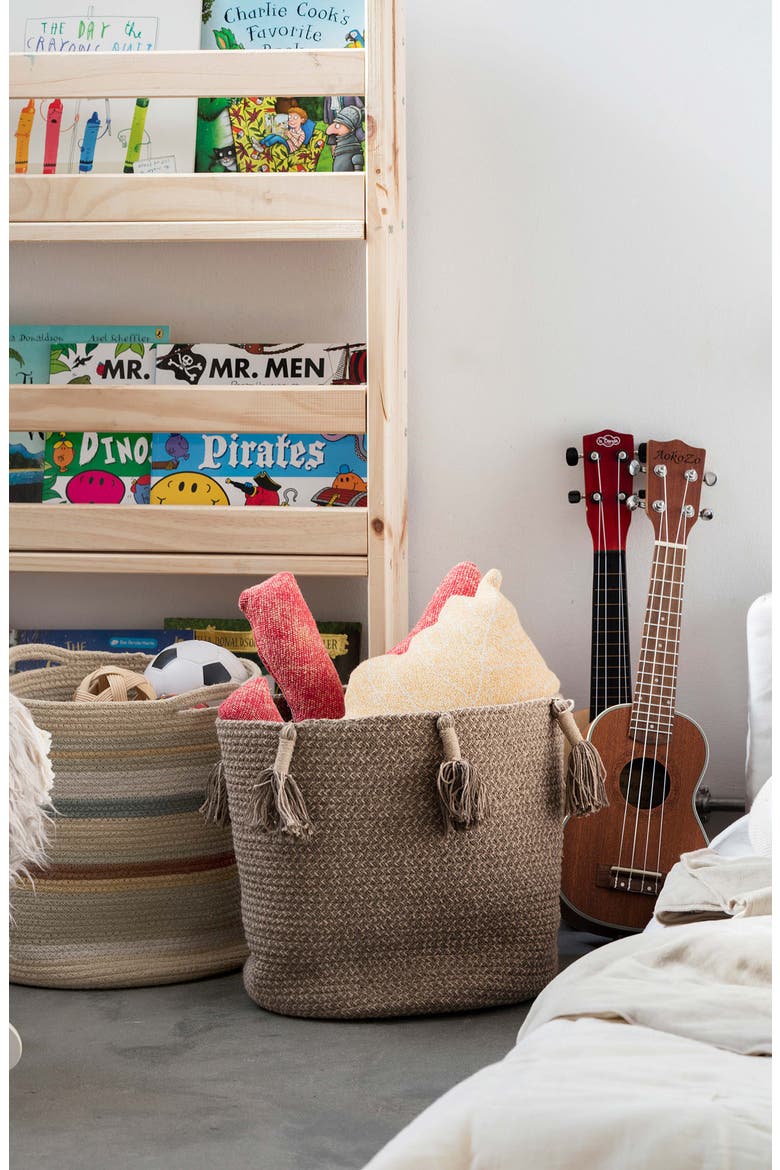 Triplet Woven Basket, Alternate, color, OLIVE BLUE TOFFEE HONEY