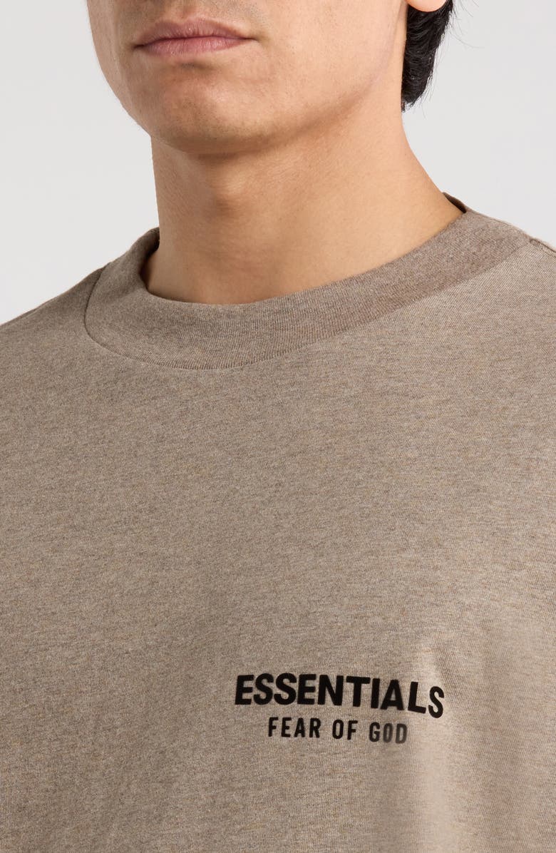Fear of God Essentials Classic Fit Long Sleeve Cotton Logo T-Shirt, Alternate, color, Homestead Heather