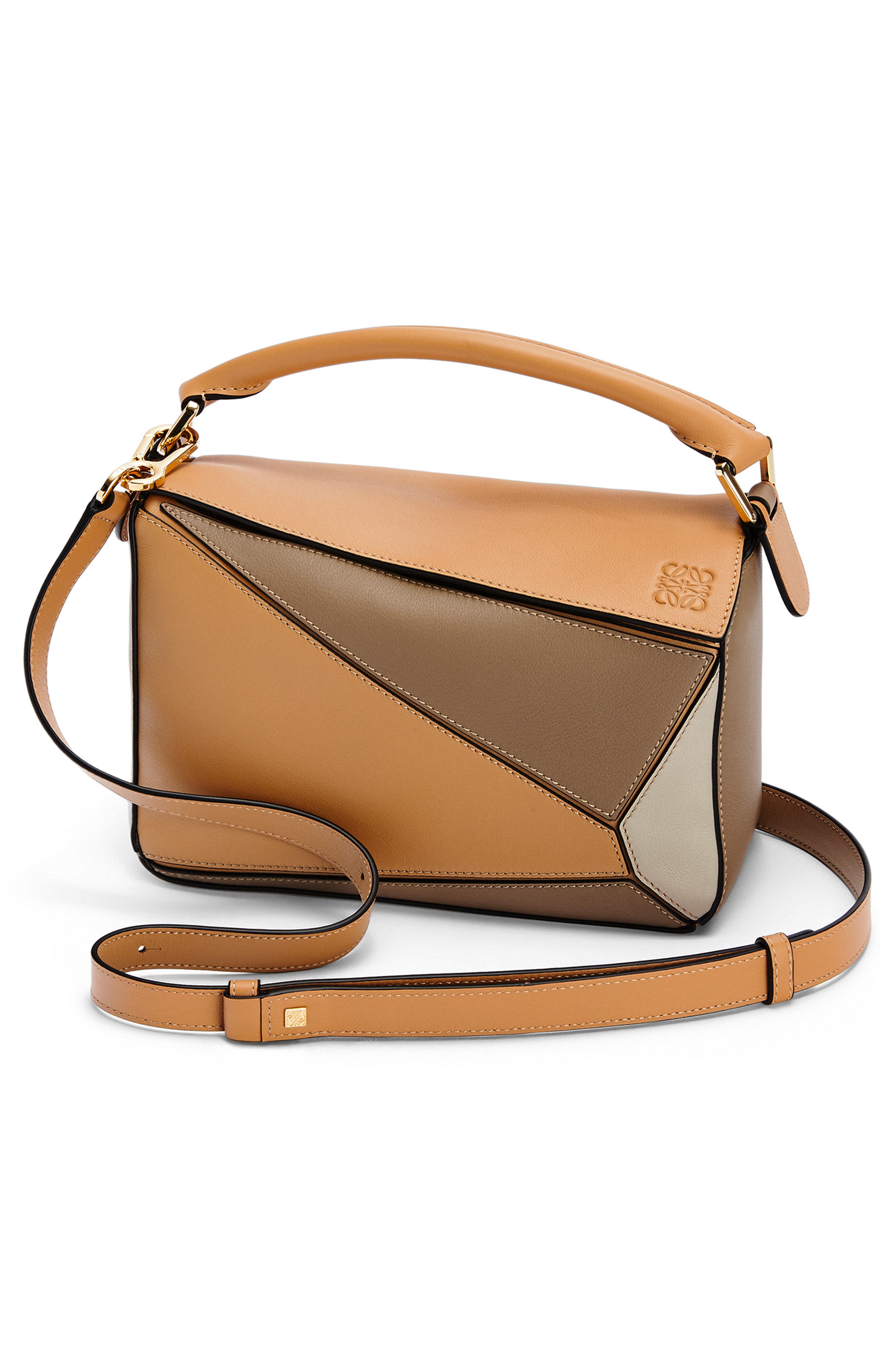 Loewe Small Puzzle Calfskin Leather Shoulder Bag, Main, color, 