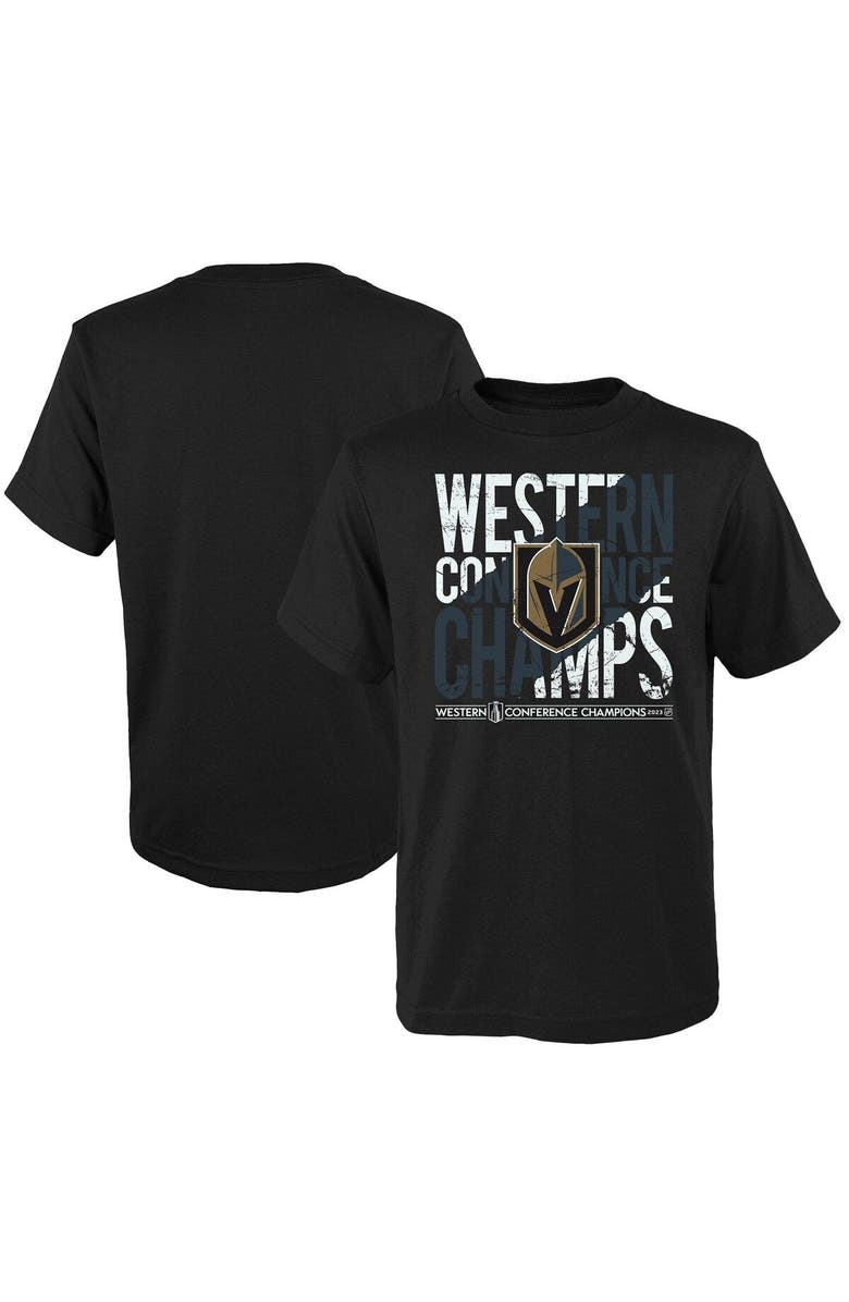 FANATICS Youth Fanatics Branded Black Vegas Golden Knights 2023 Western Conference Champions T-Shirt, Main, color,