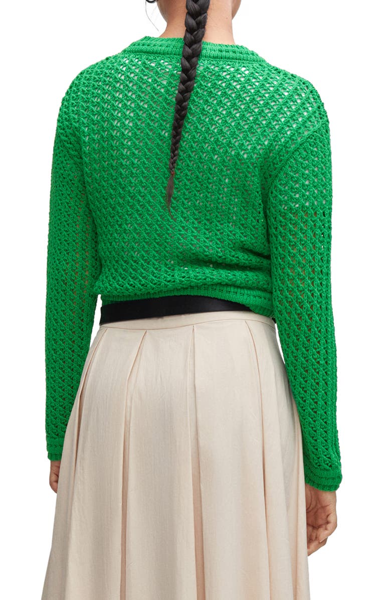 MANGO Open Stitch Crop Sweater, Alternate, color, 