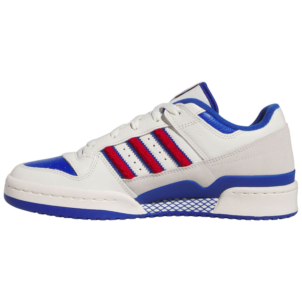 adidas Men's adidas  White/Royal Kansas Jayhawks Forum Low Basketball Shoes, Alternate, color, 