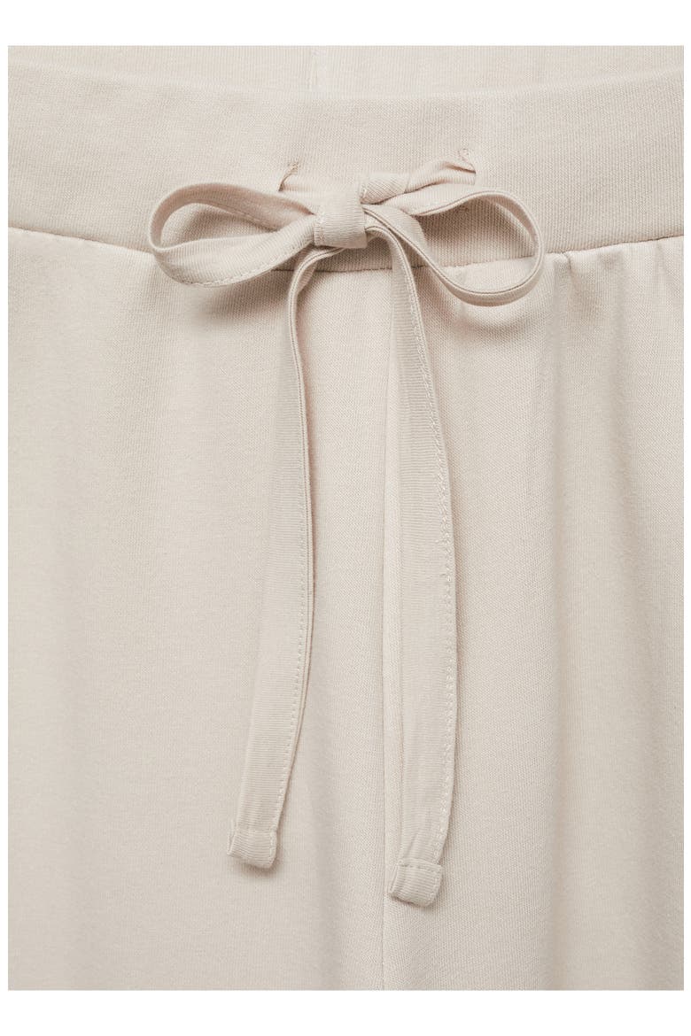 Cotton Blend Wide Leg Drawstring Pants, Alternate, color, SAND