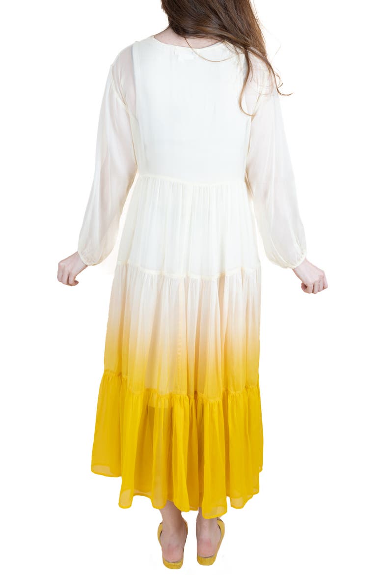 Ombré Cover-Up Dress, Alternate, color, IVORY/ YELLOW