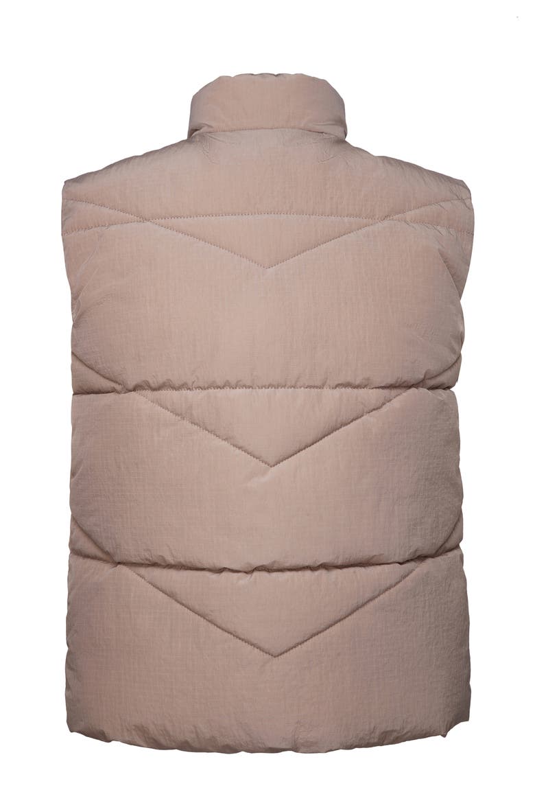 Kids' Quilted Puffer Vest, Alternate, color, STONE