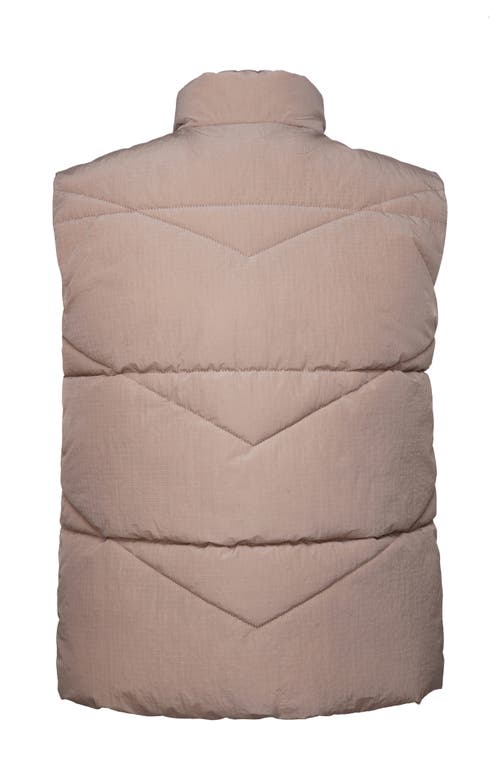 Rokka&rolla Kids' Quilted Puffer Vest In Stone