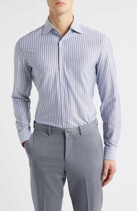 Slim Fit Stripe Non-Iron Dress Shirt