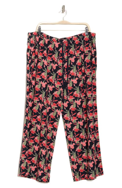 CASLON CASLON® PULL-ON CROP WIDE LEG LINEN BLEND PANTS 