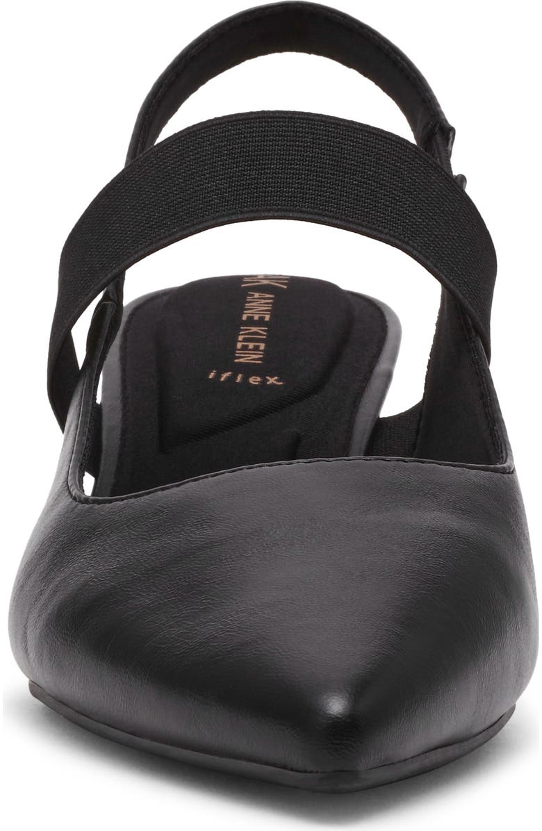 Anne Klein Issia Slingback Pointed Toe Pump, Alternate, color, Black