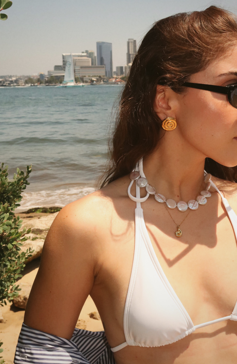 Joiana Jewelry Billow Earrings, Alternate, color, Gold