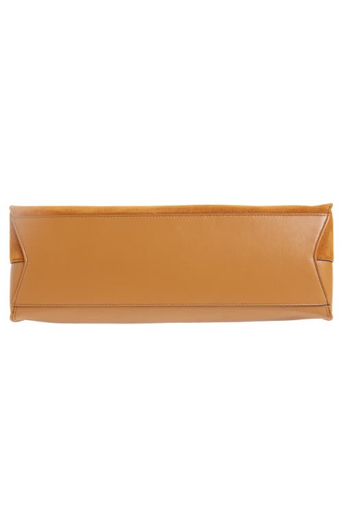 Anya Hindmarch Mortimer Small Leather And Suede Tote In Manilla
