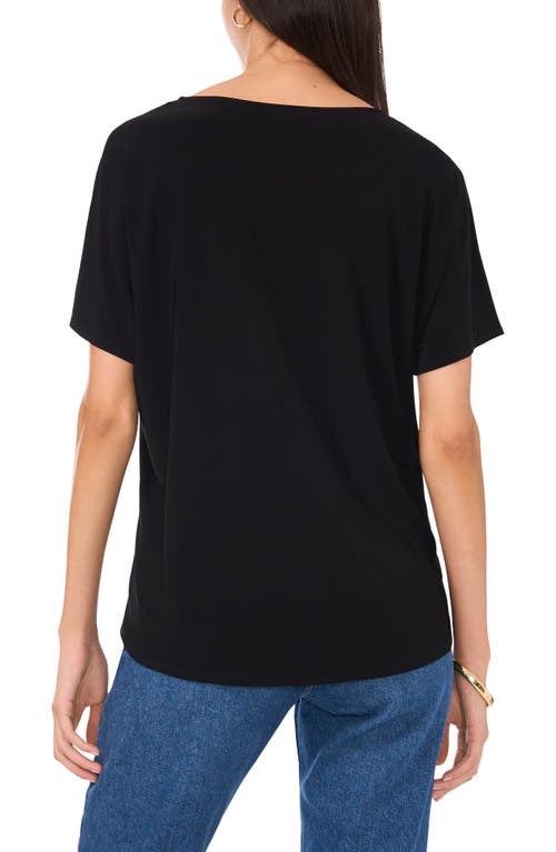 Vince Camuto High-low Relaxed Fit T-shirt In Rich Black