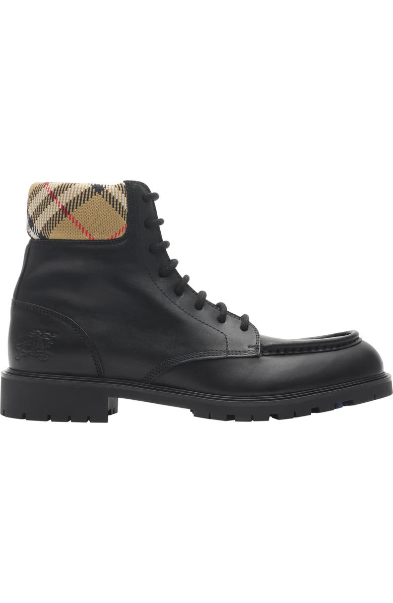 Burberry Rogue Combat Boot, Main, color, Black