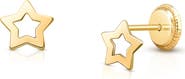 Tiny Blessings 14K Gold Wish Upon a Star Studs Screw Back Earrings