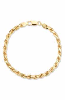 Yield of Men Men's 5mm Rope Chain Bracelet