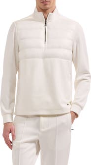 Bugatchi Soft Touch Quilted Quarter Zip Pullover