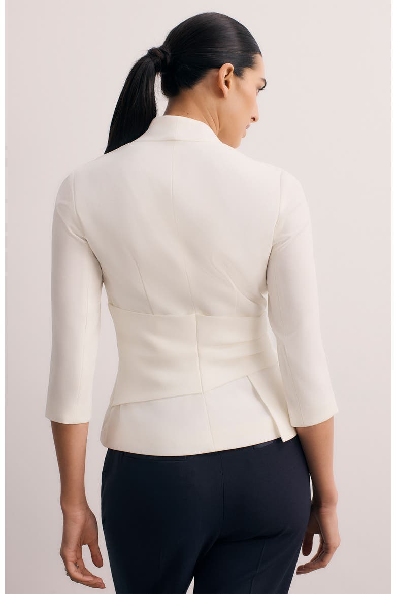 Clever Crepe Belleville Blouse, Alternate, color, White