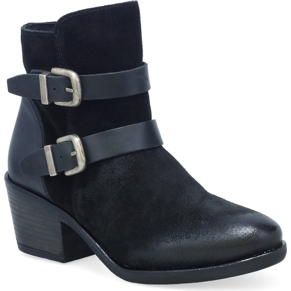 Miz Mooz Dayla Moto Bootie In Black Suede