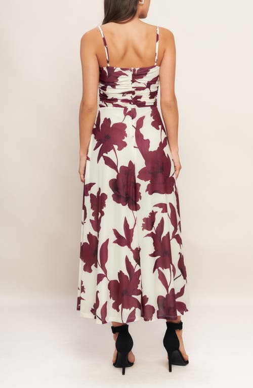 Flying Tomato Square Neck Midi Dress In Purple