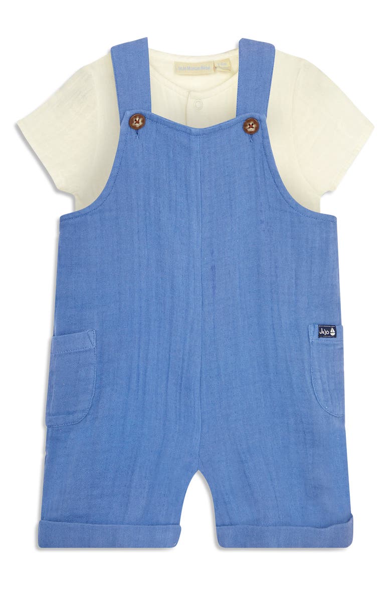 JOJO MAMAN BEBE Cotton Bodysuit & Shortalls Set, Main, color,