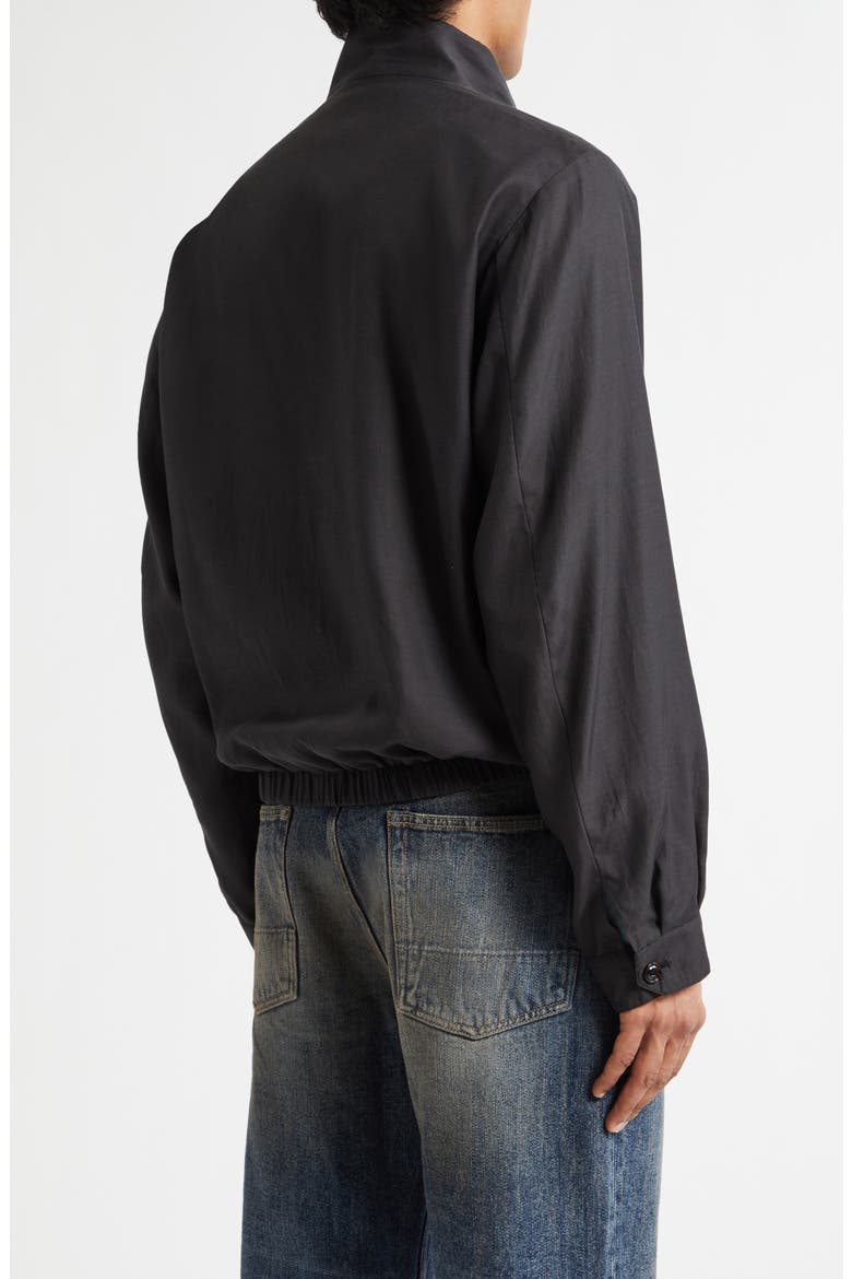 Casino Cupro & Cotton Jacket, Alternate, color, STILL BLACK CALM CUPRO COTTON