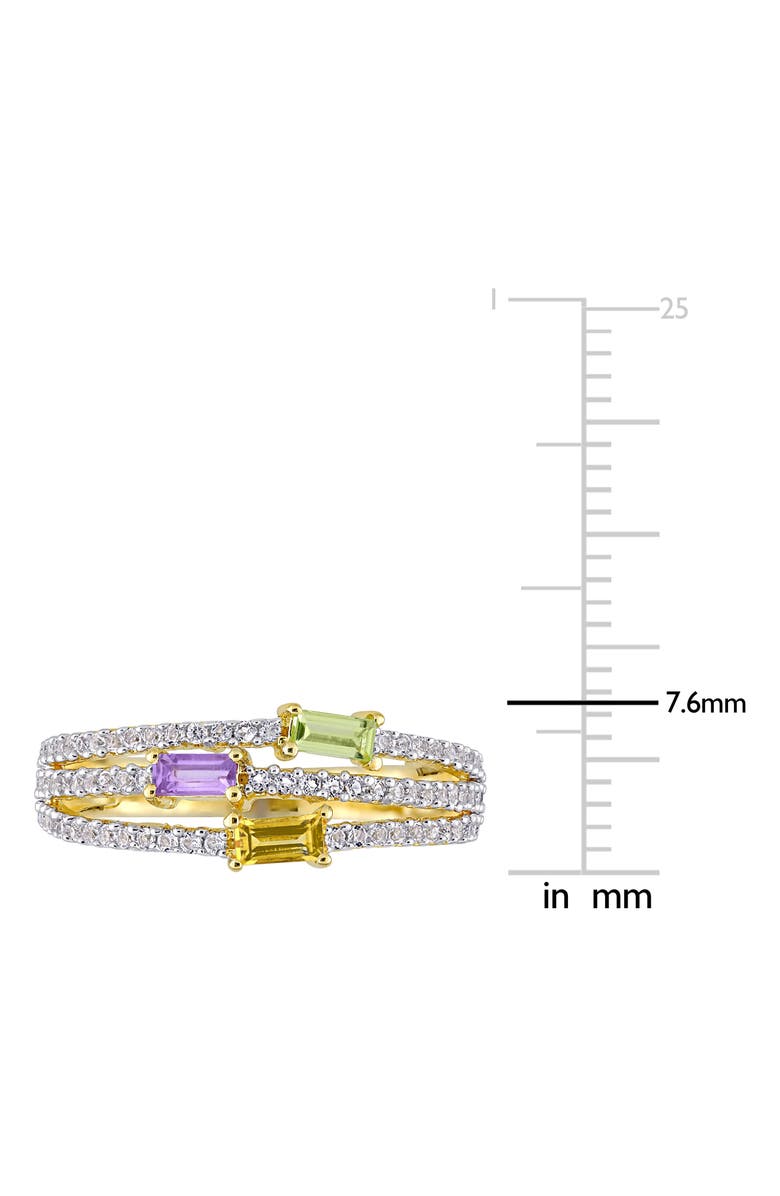 DELMAR Amethyst Citrine Peridot & White Topaz Ring, Alternate, color, Gold Multi