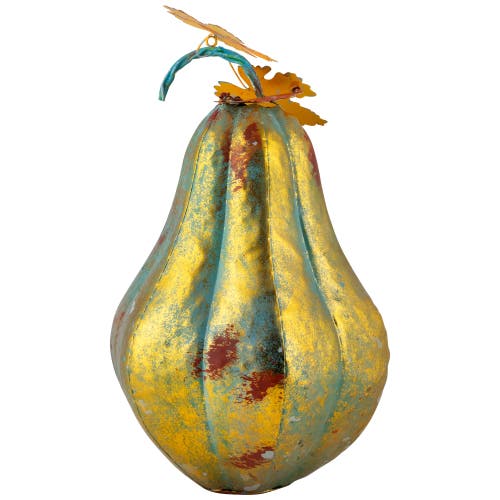 Northlight Fall Harvest Metal Gourd Tabletop Decoration In Multi