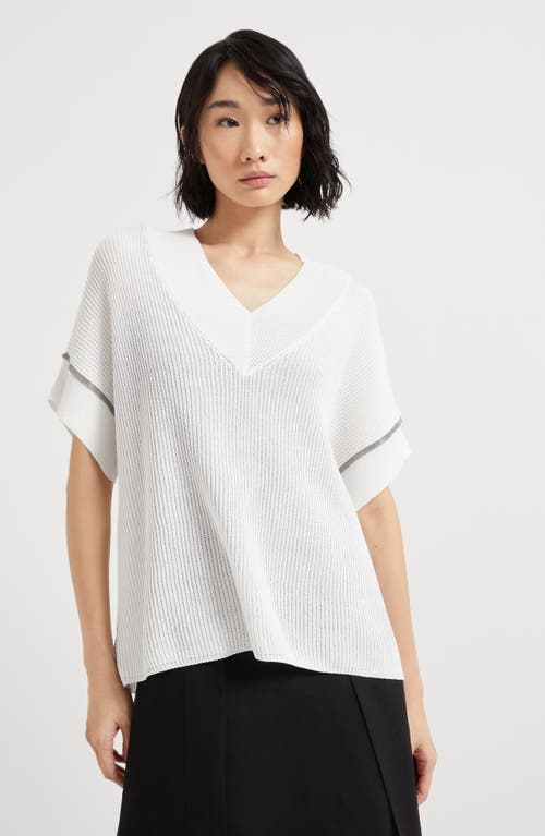 Brunello Cucinelli Monili-trim T-shirt In White