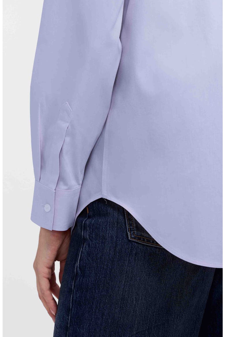 Non-Iron Boyfriend Button-Up Shirt, Alternate, color, BLUE WAVE