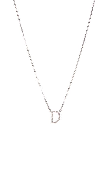14K Gold & Diamond Pavé Initial Pendant Necklace