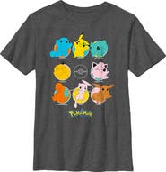 POKEMON Boys' Character Circles Graphic Graphic Short Sleeve T-Shirt