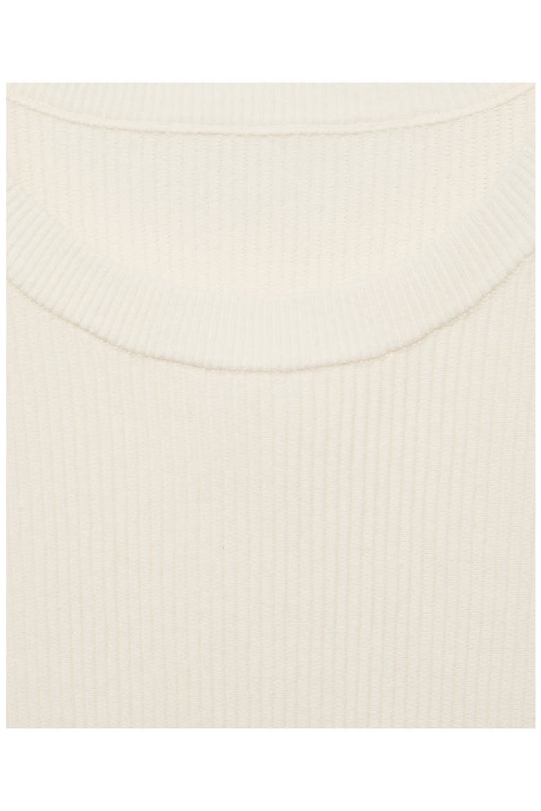Ottom Pleated Long Sleeve Stretch Rib Minidress, Alternate, color, ECRU