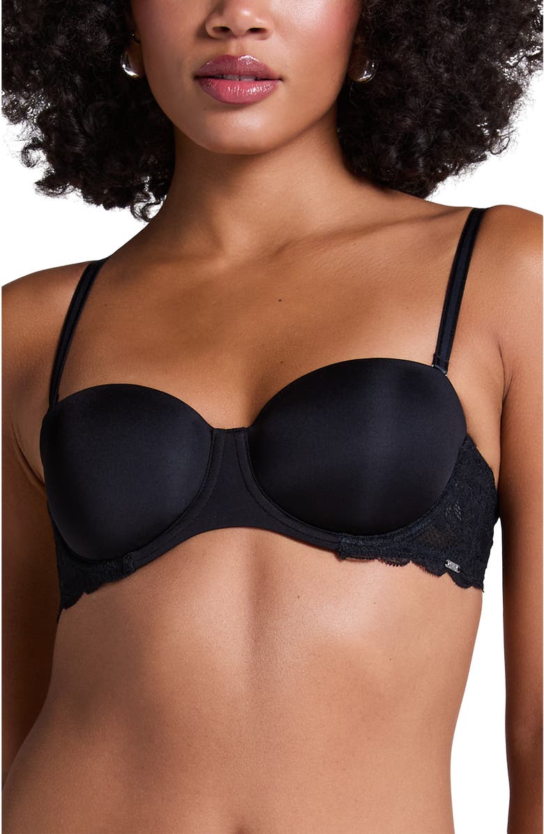 Hunkemöller Angie Padded Strapless Underwired Bra, Main, color, Black