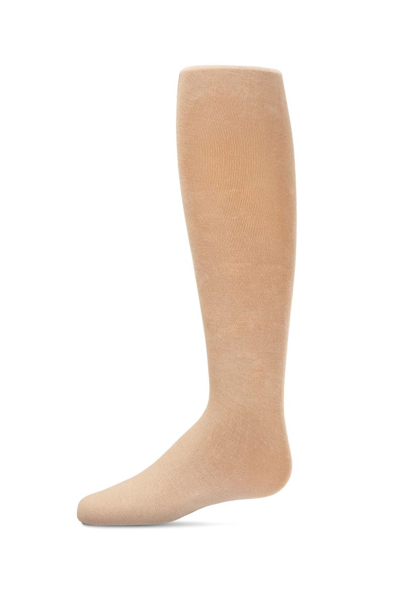 Kid's Cotton Blend Non-Pilling Opaque Tights, Main, color, Camel