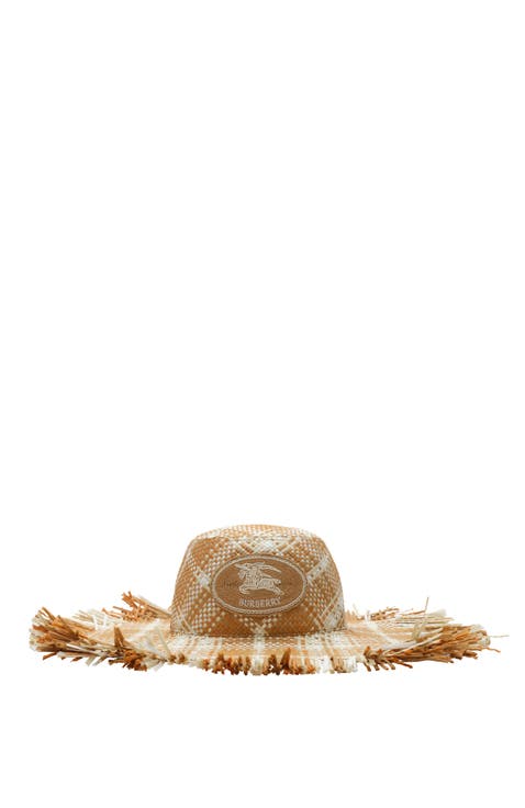 Knight Stamp Raffia-effect Sun Hat