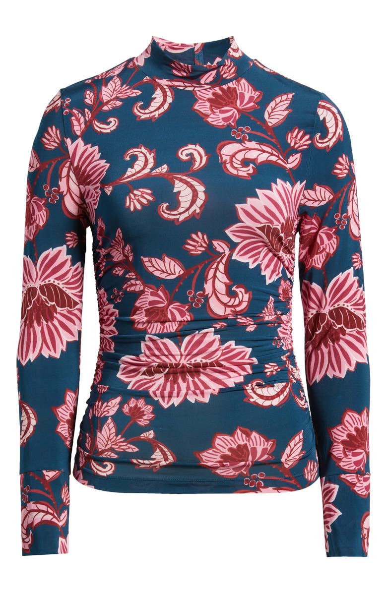 FARM Rio Flower Delicacy Ruched Jersey Top, Alternate, color,