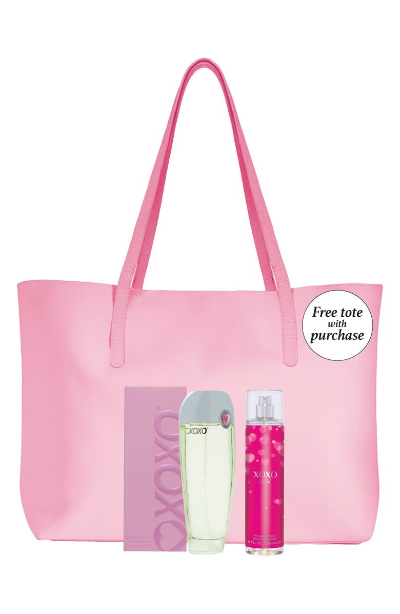 XOXO Luv 2-Piece Eau de Parfum & Tote Bag Set, Main, color,