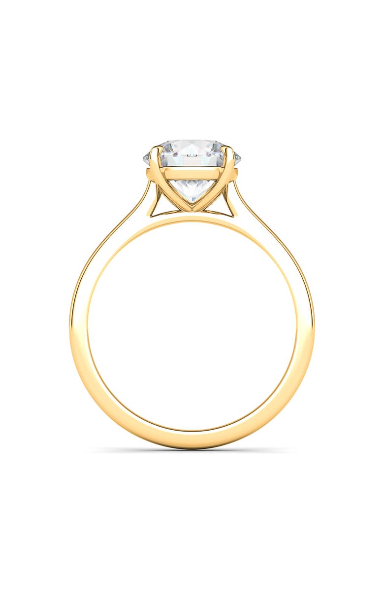 HauteCarat Round Brilliant Cut Lab Created Diamond Ring, Alternate, color, 2.00 Ctw 18K Yellow Gold