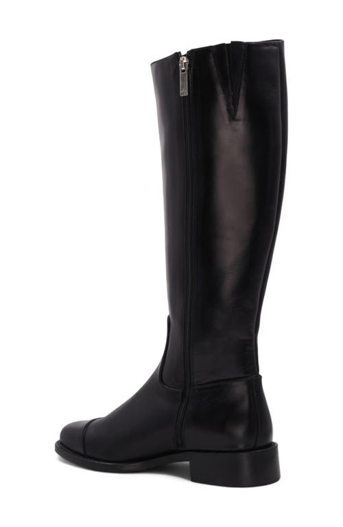 Aquatalia Nevata Water Resistant Cap Toe Knee High Boot In Black