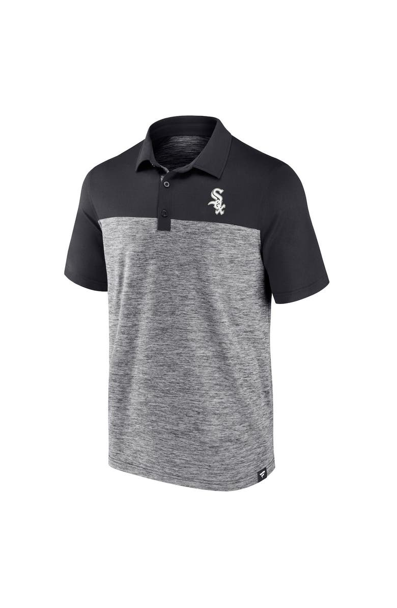 FANATICS Men's Fanatics Branded Charcoal Chicago White Sox Iconic Omni Brushed Space-Dye Polo, Alternate, color, Charcoal