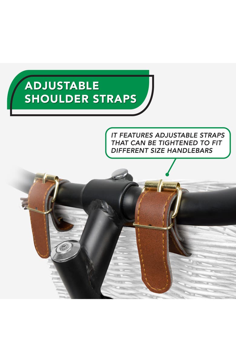 ProSource Nantucket Bike Basket, Alternate, color, White