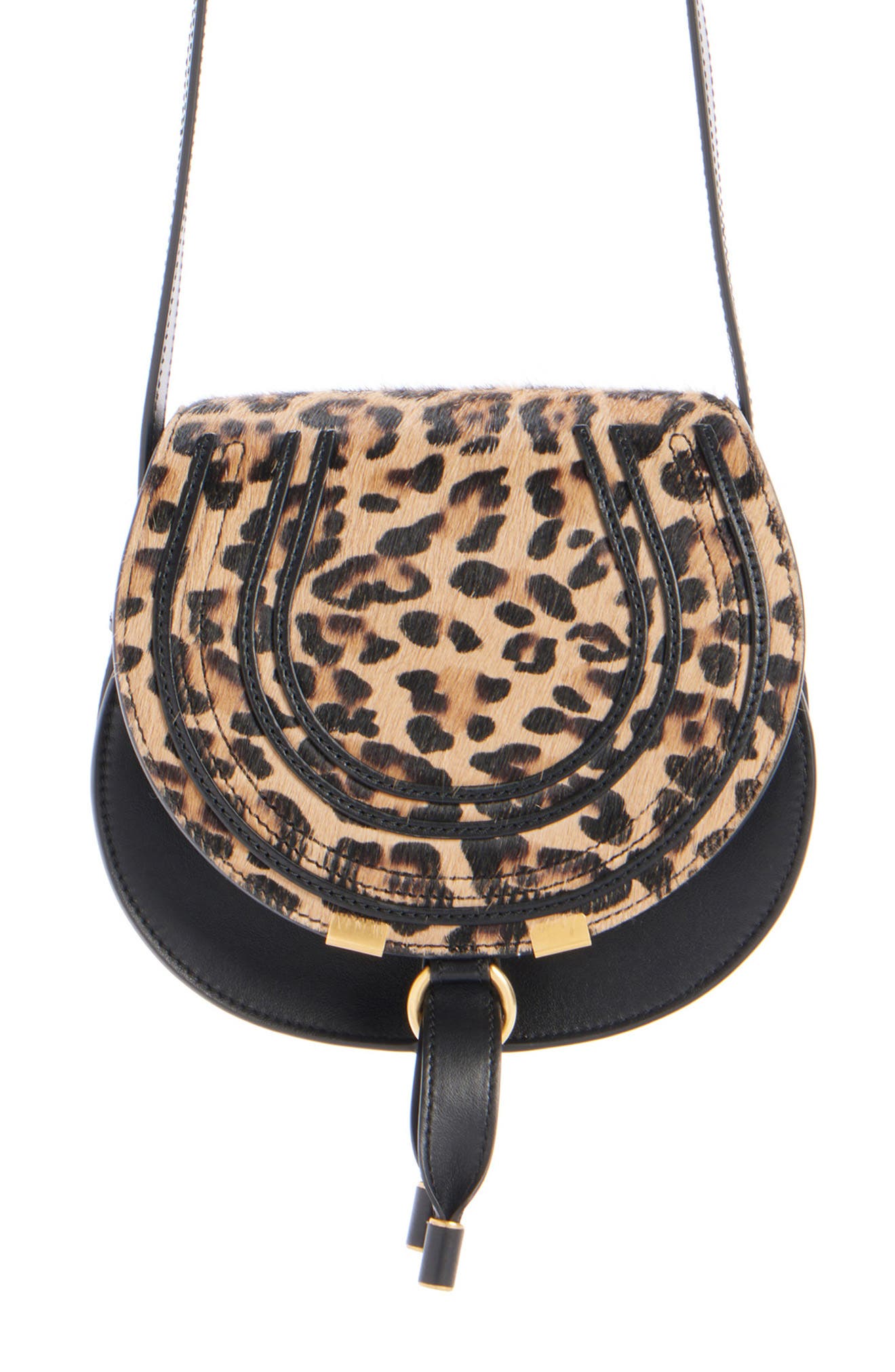 Chloé Small Marcie Genuine Calf Hair & Leather Crossbody Bag, Main, color, 