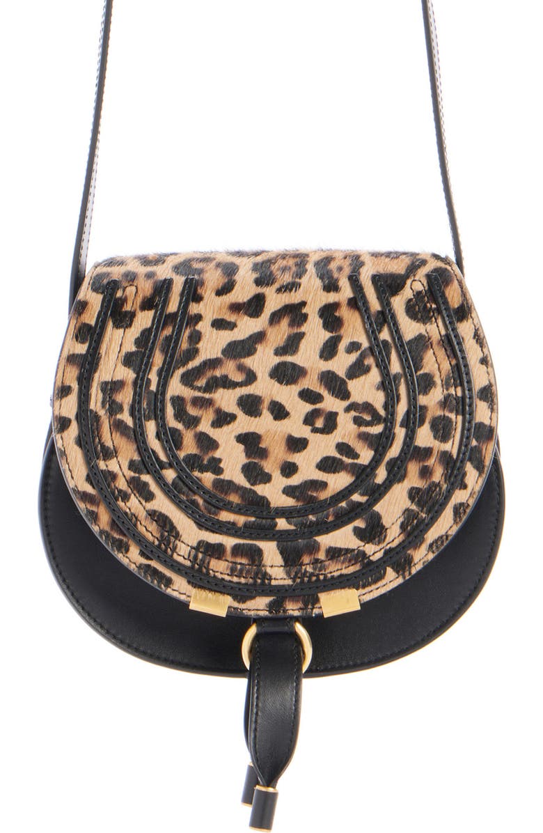 Chloé Small Marcie Genuine Calf Hair & Leather Crossbody Bag, Main, color,