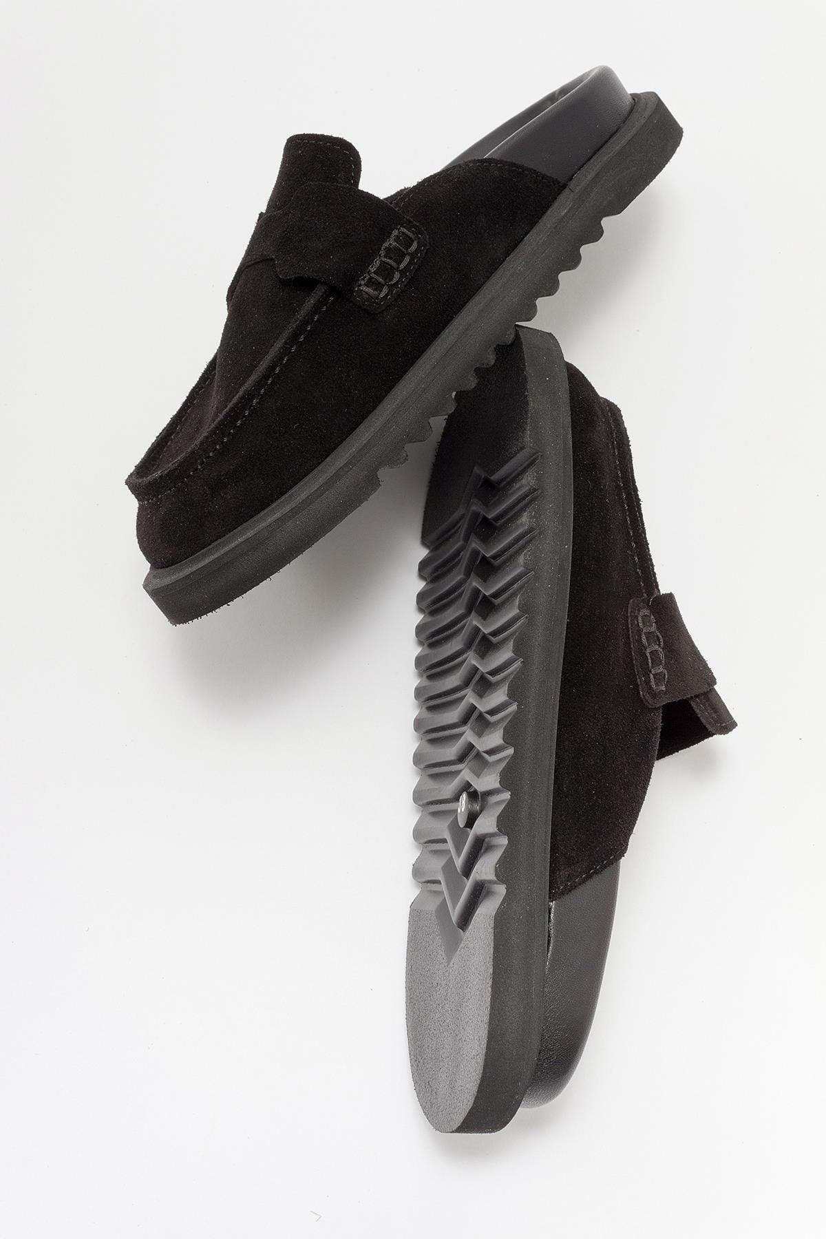 Forever & Always Shoes Laven Suede Leather Clogs, Alternate, color, Black Suede Leather