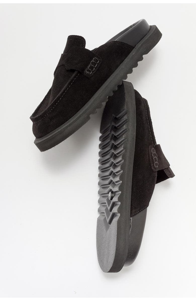 Forever & Always Shoes Laven Suede Leather Clogs, Alternate, color, Black Suede Leather