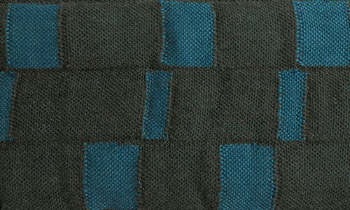 Parachute Modern Check Wool Blend Lumbar Pillow Cover In Blue