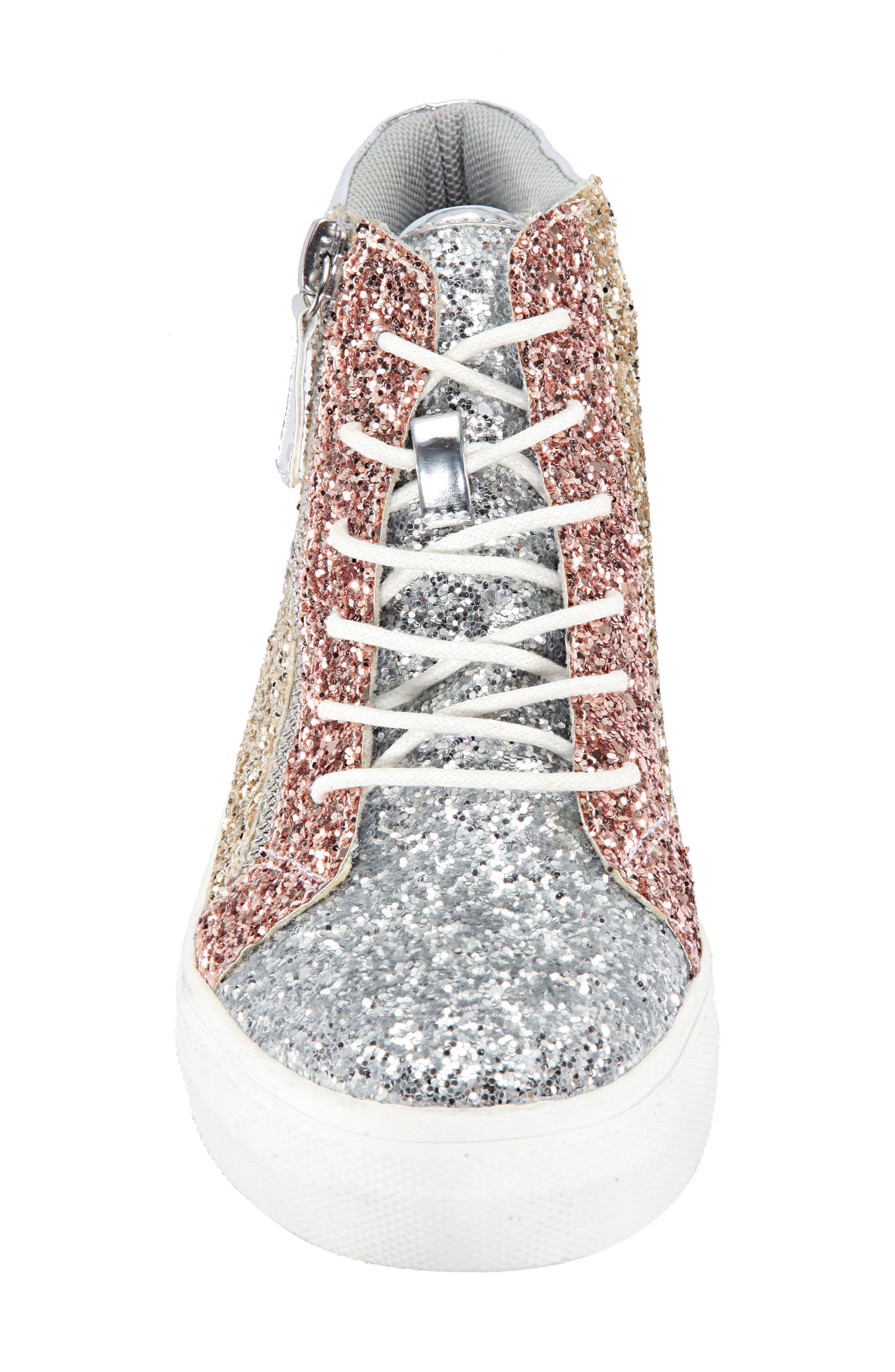 Nina Hylda Glitter High Top Sneaker, Alternate, color, 
