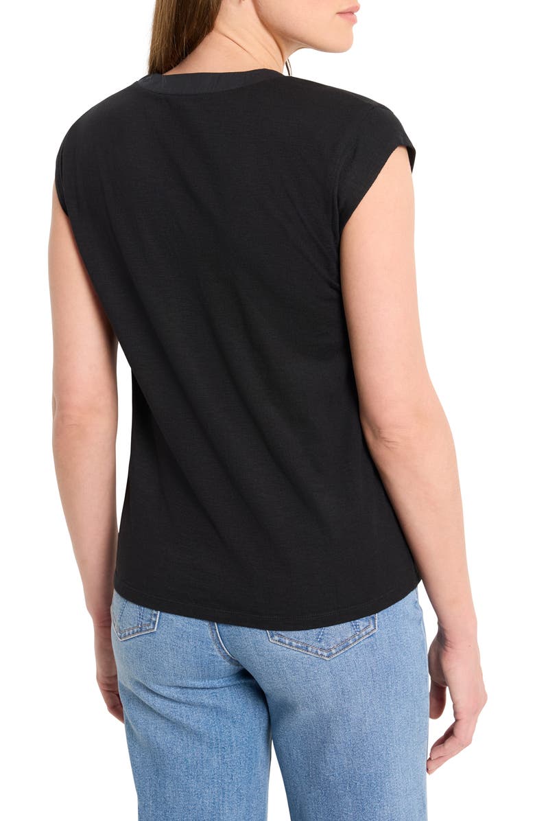 NZT by NIC+ZOE Cap Sleeve V-Neck Top, Alternate, color, Black Onyx